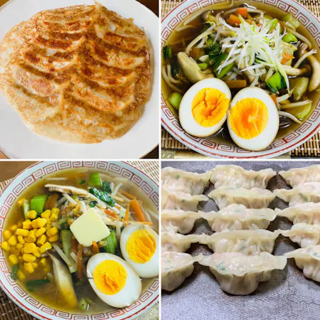 Soy sauce ramen or miso ramen and gyoza ✤Vegetarians can also eat safely