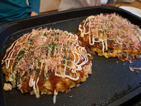 "KANSAI" style OKONOMIYAKI and Yaki UDON