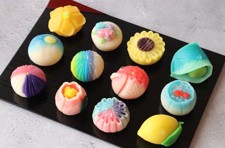 Wagashi (Nerikiri) Making Experience : Beautiful Firework and Seasonal Flowers