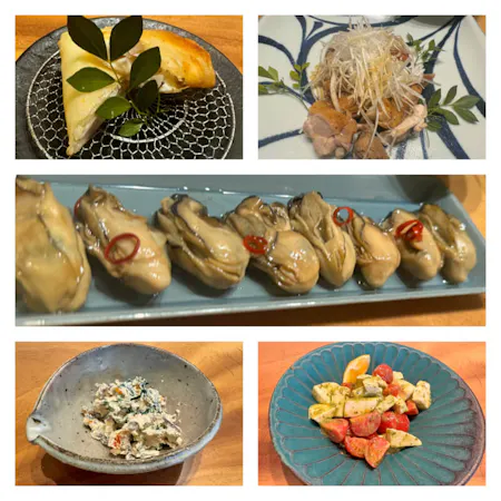 We will cook about three seasonal dishes. (One drink included)