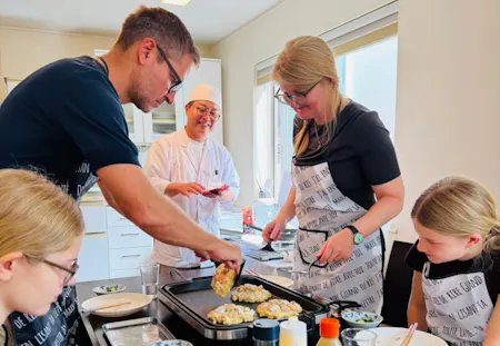 Best Okonomiyaki Cooking Class in Tokyo | Learn 2 Types with a Pro Chef + Matcha & Japanese Sweets (Private or Small Group)