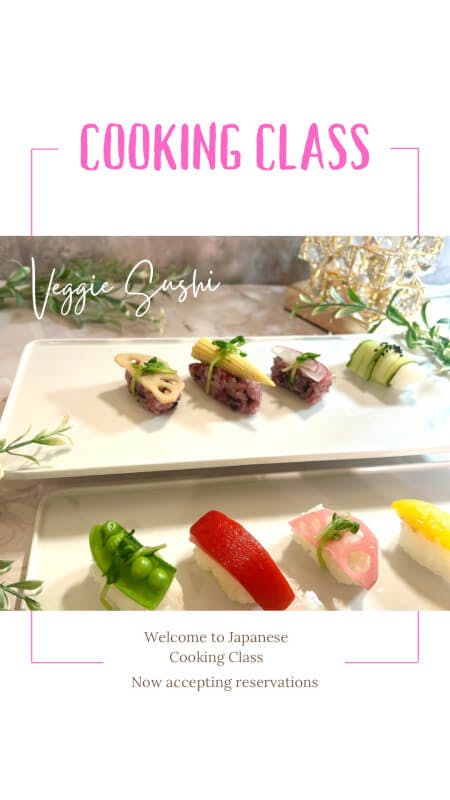 Colorful Veggie Sushi & Dashi Soup with a Japanese Touch  