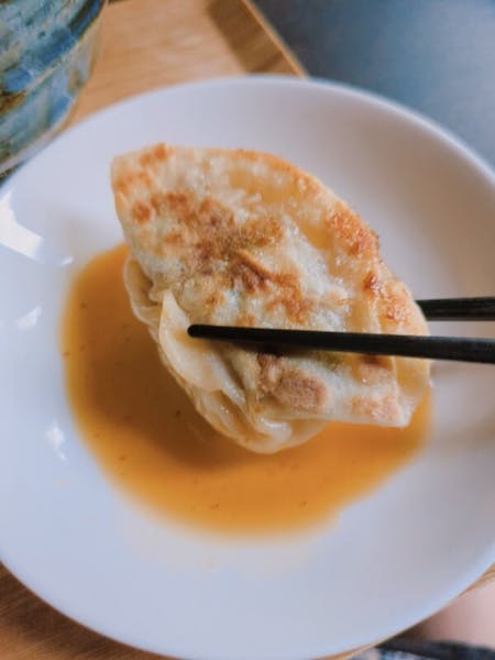 家庭で皮も最初から作る餃子