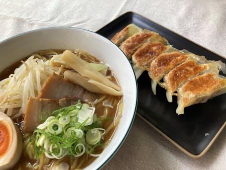 Ramen (Tonkotsu Shoyu) and Gyoza \r\nJapanese sweets and Matcha ceremony