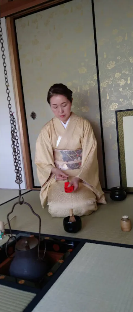 Experience of Japanese Tea Ceremony with seasonal wagashi(Japanese sweets) and “Charcoal setting procedure “