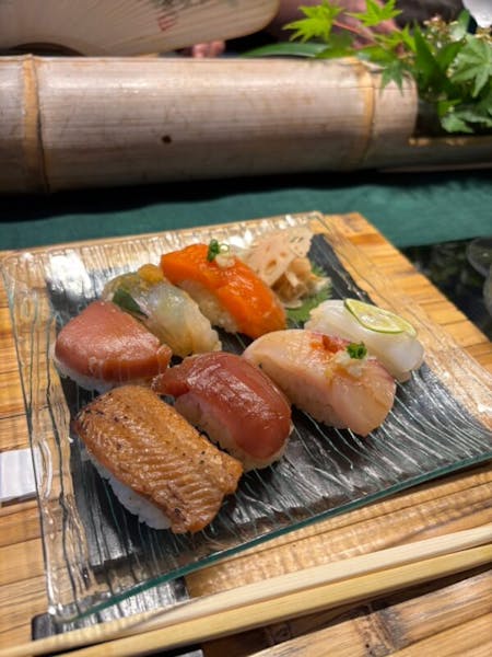 Nigiri sushi and WagShi with macha cooking class 