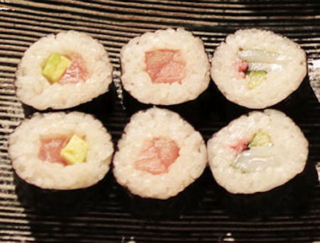Thin rolls and miso soup made with homemade miso