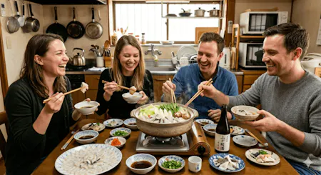 Ultimate Private Fugu Experience and Calligraphy by a 40-Year Master Chef near Osaka Kyoto