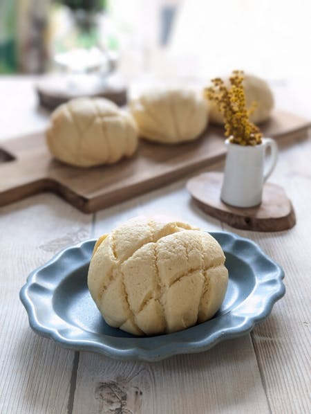 【Melon pan】 Soft, sweet, crispy outside and unlike anything you’ll find anywhere else.