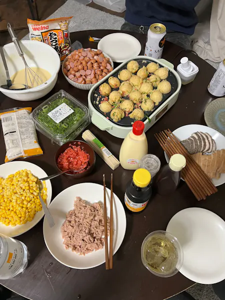 Japanese authentic TAKOYAKI party