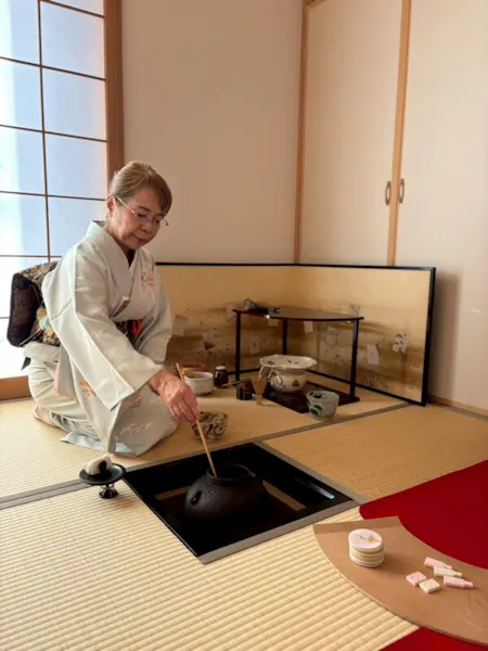 Japanese sweets making and traditional tea ceremony experience
