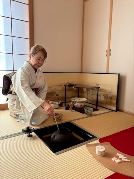 Japanese sweets making and traditional tea ceremony experience 