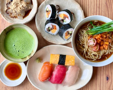 The Ultimate Japanese Culinary Experience: Ramen, Wagyu Sushi & Matcha ,Casual Tea Ceremony, Small Group Lessons (Alone, with Your Partner, Friends, Family, etc)