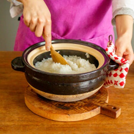 Basic rice, miso soup, and pickles.