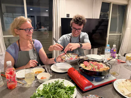 A5 Iga Wagyu Sukiyaki Experience with a Pro-Trained. Enjoy rare A5 Iga Wagyu, donabe-cooked rice, and genuine Japanese hospitality in a welcoming Tokyo home.