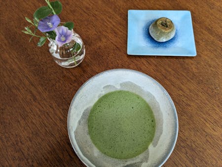 We\'ll make traditional Japanese home-style dishes, starting with the basics of making oyakodon (chicken and egg rice bowl) and miso soup, including how to prepare the broth. After the meal, we\'ll enjoy Japanese sweets. Let\'s try making our own matcha tea!