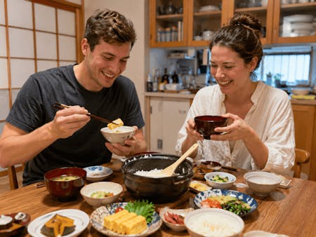 Experience the Heart of Japan's Table:
Discover authentic Japanese home cooking through rice and Shinshu miso in Nagano. 