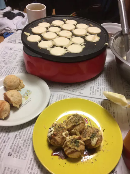 TAKOYAKI & Miso soup、Green Tea