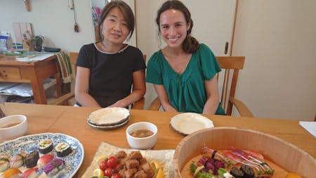 vegetarian sushi & Sweets Cooking Experience!