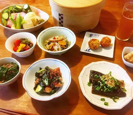 Japanese Vegetable dishes and home made cooking