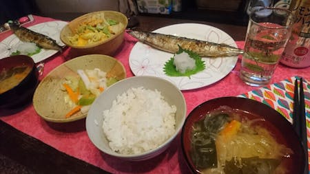 Traditional Japanese meal set