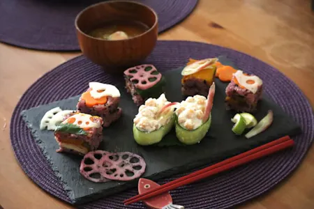 Make Veggie Sushi & Veggie Miso Soup