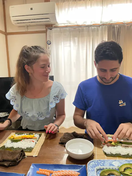 Rolled Sushi Making from local teacher/Vegetarian choice available
