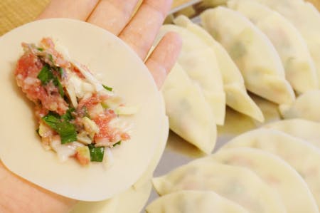 Homemade Gyoza Cooking