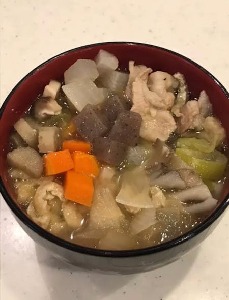 Miso soup with pork and vegetables(豚汁)