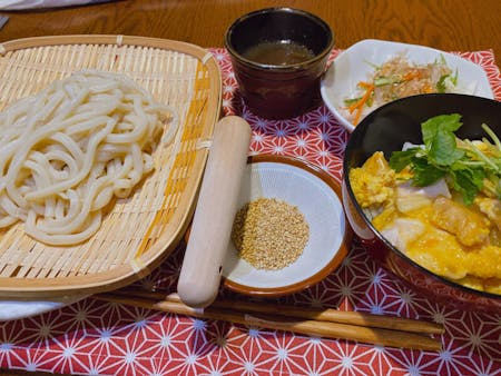 Udon noodles from the scratch & Oyako-don course
