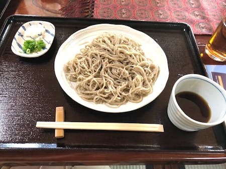 Handmade soba noodle s in a traditional farmhouse in Kyoto