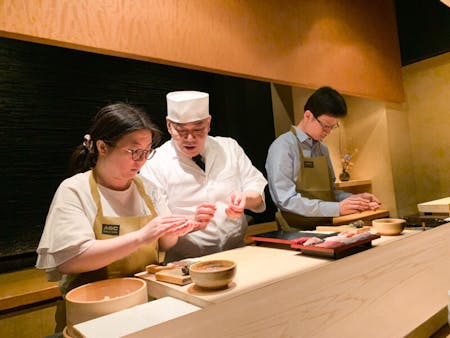 Private sushi making with a chef at the Morimoto