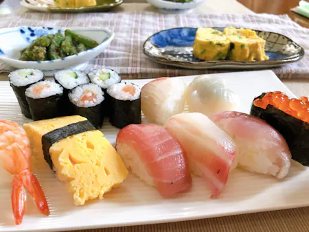 Sushi making course for a group more than eleven.