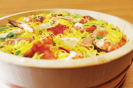 (For a limited time ) Japanese doll festival Chirashi sushi with japanese omeret .miso -supu