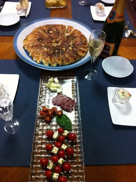 Home made delicious Gyoza and Salads