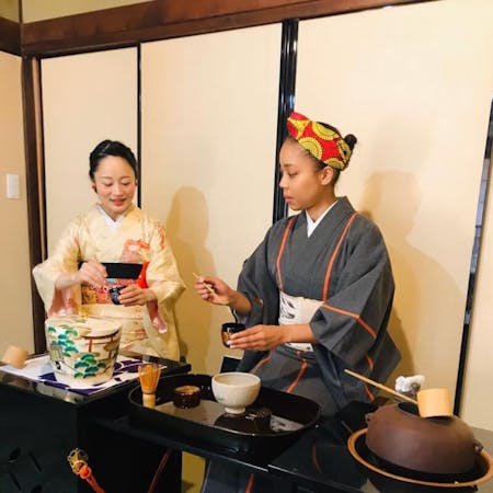Tea ceremony&Kimono experience with the beautiful Japanese garden by qualified tea master