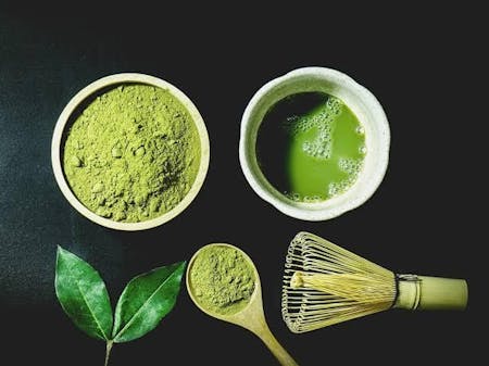 Tea ceremony with Japanese sweet