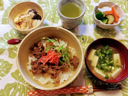 Gyu-don Japanese beef bowl