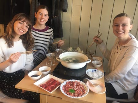 Share Shabu-Shabu big pot food with local professional restaurant owner and enjoy Japanese Calligraphy together! 20min from center Tokyo