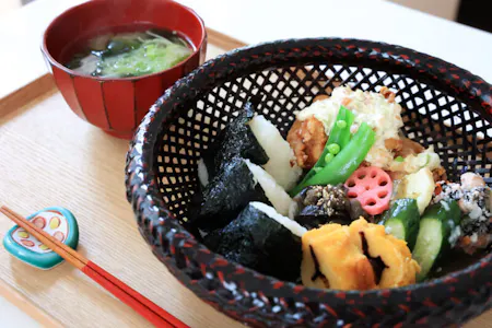 [Private Cooking Class] Japanese Basket Bento with Tamagoyaki, Karaage, Wagashi & Matcha Experience (Vegan Options Available)
