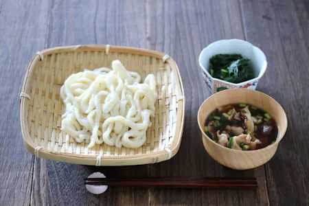 Homemade Udon Noodles and UMAMI-DASHI noodle soup