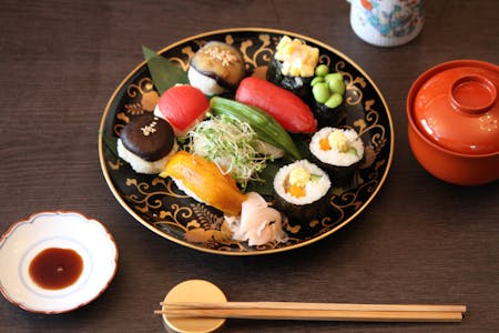 Authentic Sushi and Japanese Omelet Making Experience in Osaka				(Miso soup, Wagyu sushi and matcha tea ceremony included!) 
