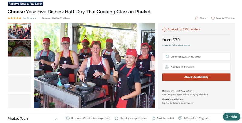 Choose Your Five Dishes: Half-Day Thai Cooking Class in Phuket