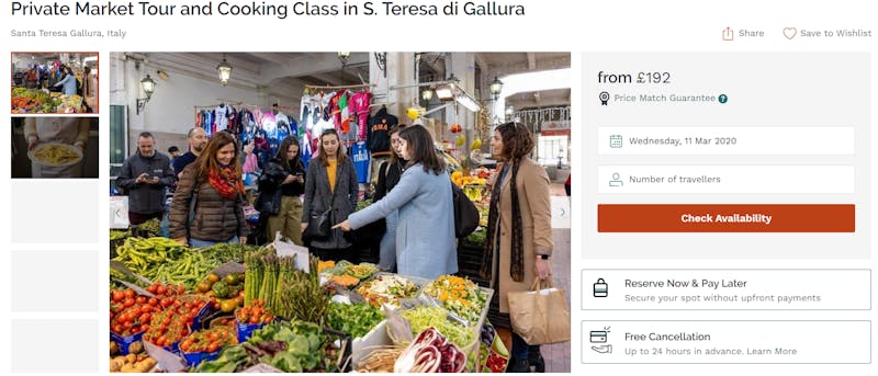 Santa Teresa di Gallura – market & private cooking class