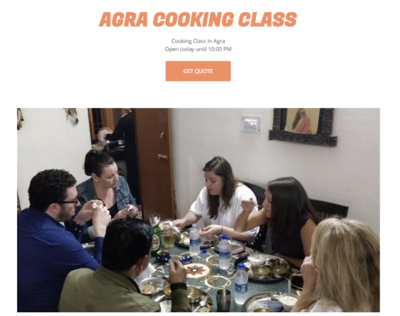 Agra Cooking class