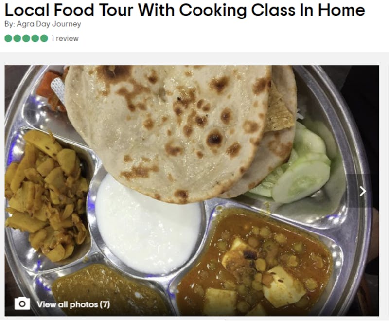 Food tour with in-home cooking class