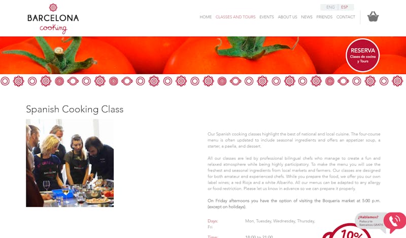 Barcelona Cooking Spanish Cooking Class