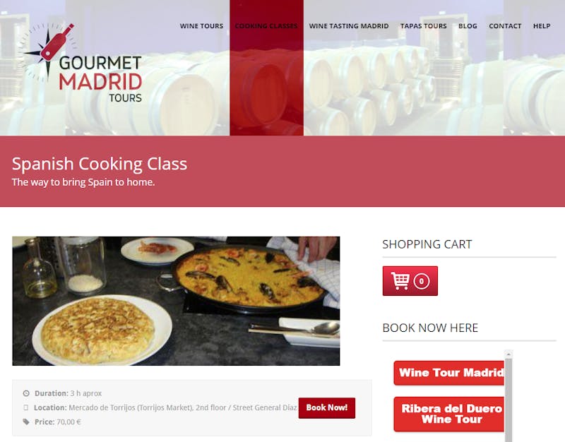 Gourmet Madrid Cooking Class