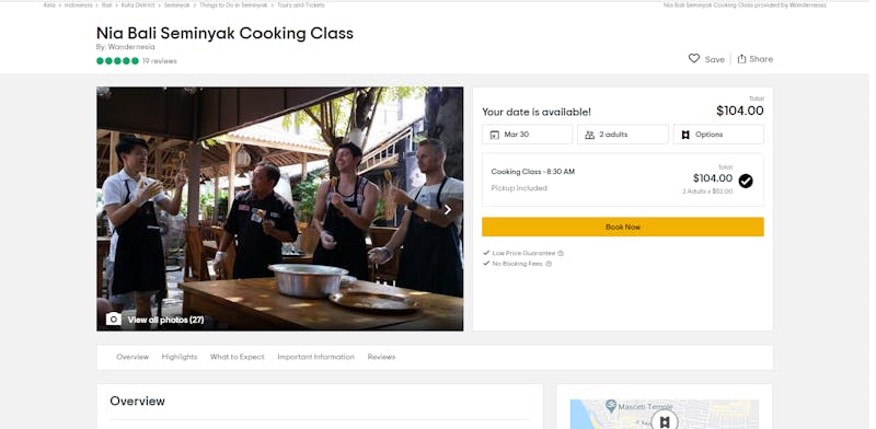 Nia Bali Seminyak Cooking Class 