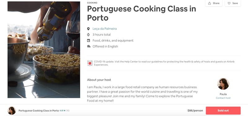 Portuguese Cooking Class in Porto